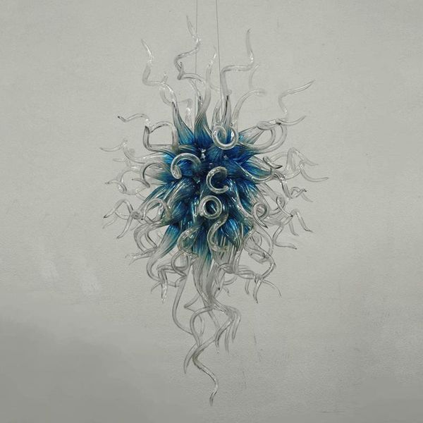 

pendant lamps blue color handmade blown glass chandelier led bulbs colored ceiling light art deco lights modern lamp