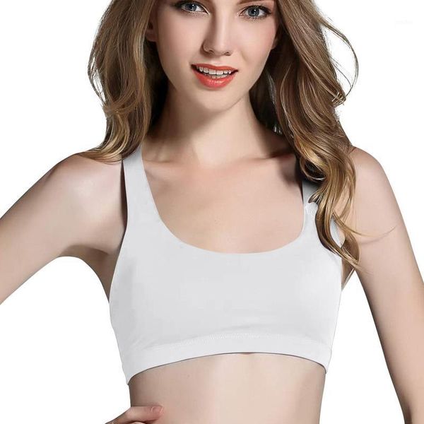 

yoga outfits women rimless running cross straps underwear sports bra with pads 1061 gym seamless backless wireless1, White;red