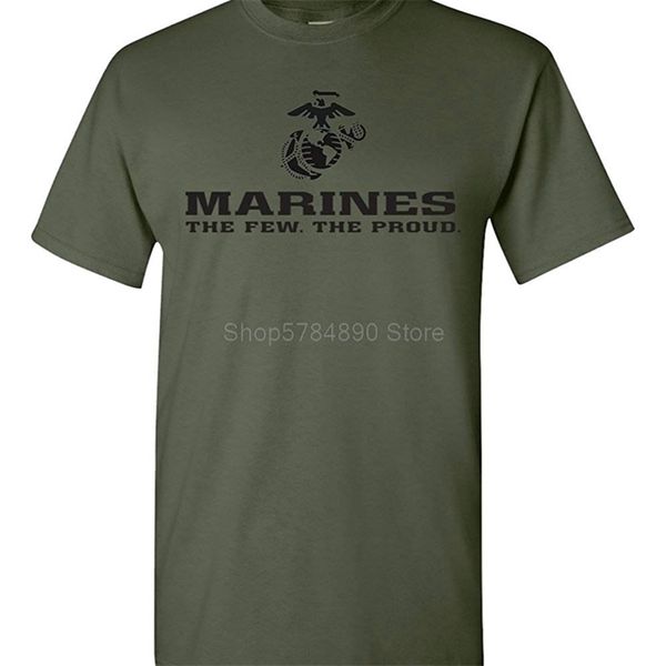 Brand Marines The Few Proud USMC Marine Corps Militärgrünes T-Shirt, USA-LIZENZ 210707