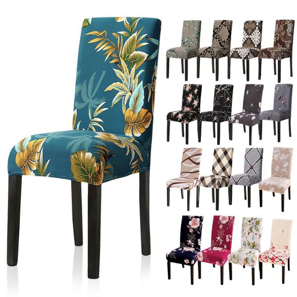 

chair covers 1/2/4/6pcs printed elastic stretch cover spandex dinning room kitchen slipcovers protector for wedding banquet party