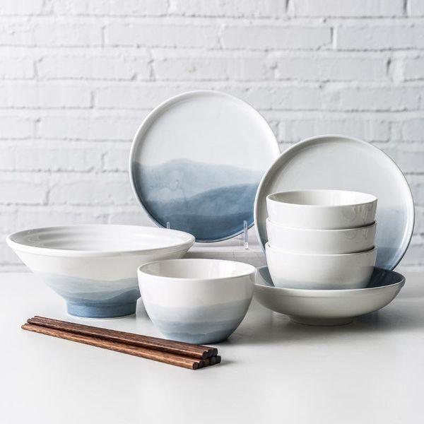 

dinnerware sets creative ceramic household dishes setsimple nordic tableware chopsticks combination set gift