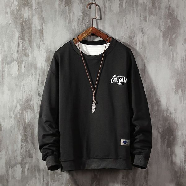 

2021 new japanese anime printed hoodie sweatshirts ninja hoodies men long sleeve outerwear pullovers plus size xriu, Black
