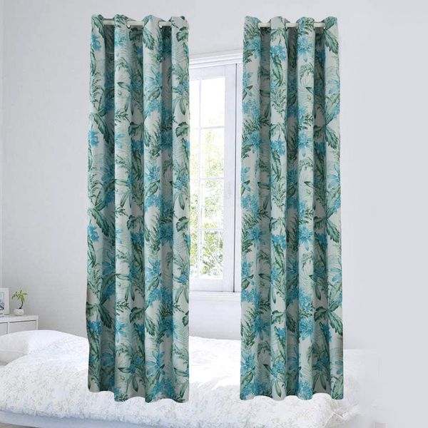 

curtain & drapes floral grommet drape window for bedroom living room kids 100x250cm