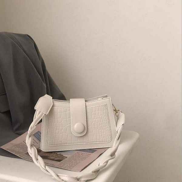 

evening bags fashion exquisite pu leather armpit bag for women 2021 solid color chain shoulder handbags female travel hand