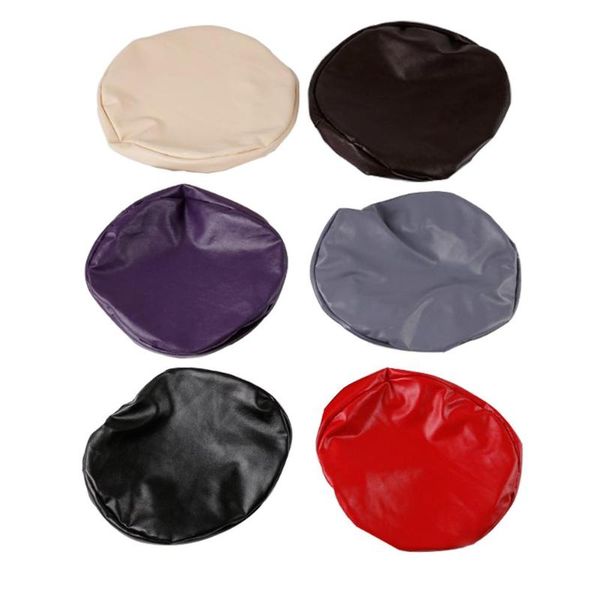 

chair covers elastic pu leather round stool cover waterproof pump protector bar beauty salon small seat cushion sleeves