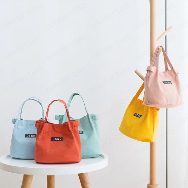 Mulheres Verão Sacos de Ombro Multi-Compartimento Saco de Armazenamento Portátil Messenger Messenger Canvas Armazenamento Comida Shopping Bolsa