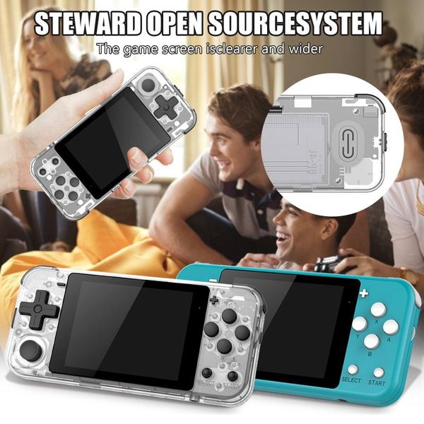 

portable game players retro handheld player 3.0 inch ips screen 16gb dual open source system pocket mini video console gift