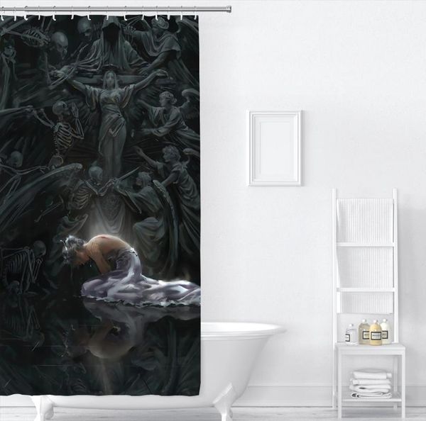 

shower curtains don't hurt me clown bleeding wings customization home garden household merchandise bathroom products waterproof