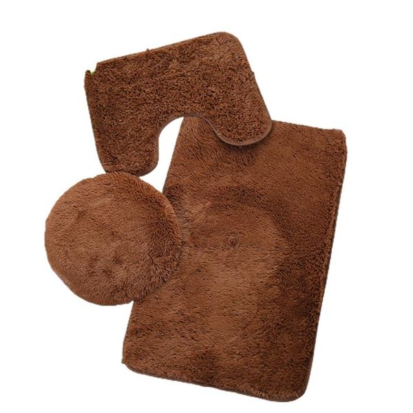 

bath mats 3 piece bathroom rug set includes contour mat and toilet lid cover machine washable super soft microfiber