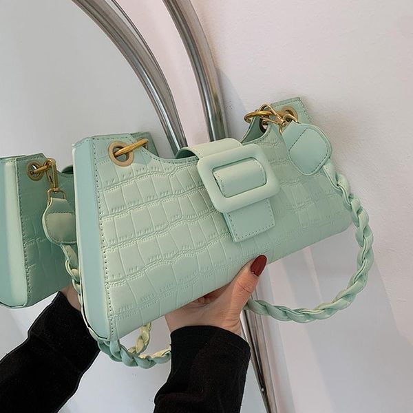 

evening bags luxury designer female shoulder bag simple soft quality stone summer vacation pu leather bolsa crossbody for women 2021