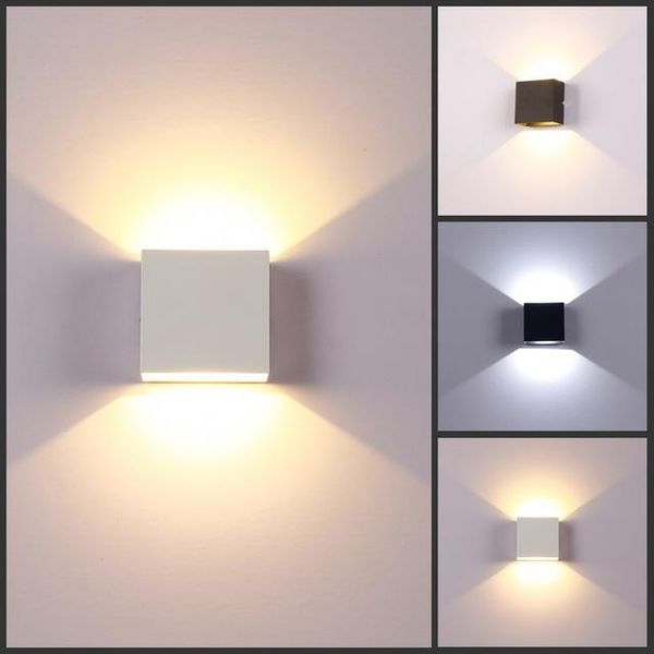 

wall lamps cube cob led indoor lighting lamp modern home decoration sconce aluminum 6w 85-265v for bath corridor