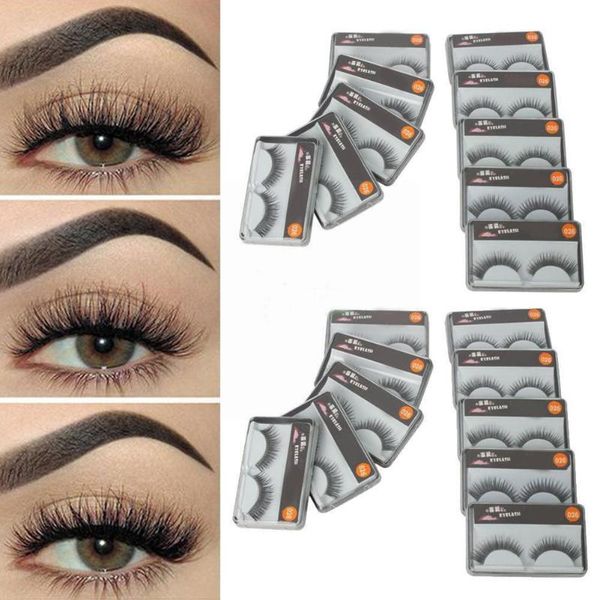 

false eyelashes 20 pairs 3d faux mink lashes fluffy natural thick reusable eyelashs extension eye makeup fake w3b2