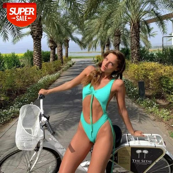 

2021 new summer women one piece bandage monokini swimsuit beach hollow out bathing suit bikini swimsuit swimwear for lady #763a, White;black