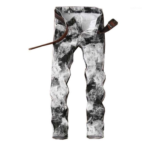 

arrivals men's fashion jeans elastic embroidery ripped biker denim pants, Blue