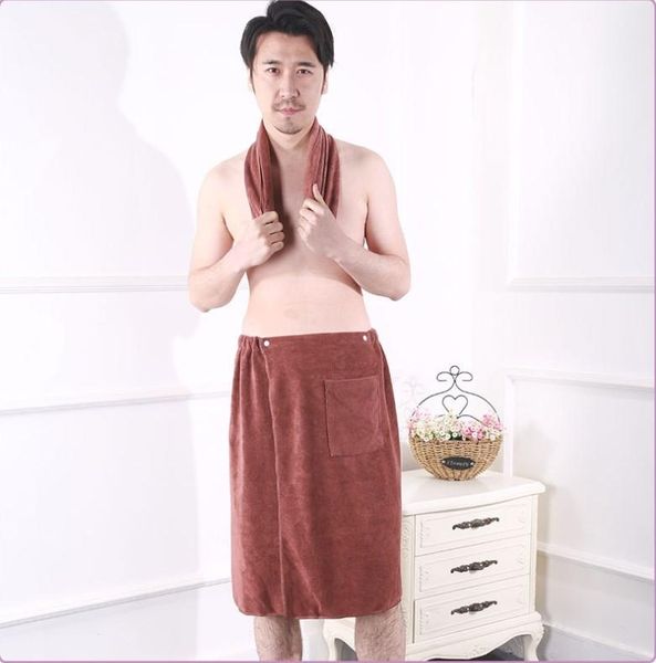 

towel men bathrobes stretch waist bath towels bathroom microfiber skirt multi-color super absorbent bathrobe