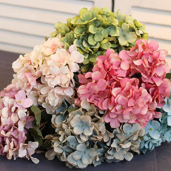 

decorative flowers & wreaths simulated hydrangea artificial flower imitation unique handmade 6 heads 32cm gift coffee house wedding decorati