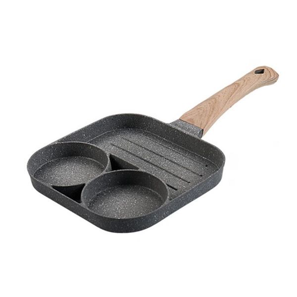 

pans non-stick four-hole omelette eggs pancake maker frying pan kitchen induction pot burger mold