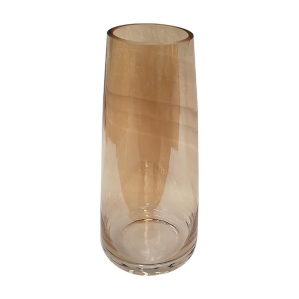 

vases 1pc transparent flower arrangement container glass vase ornament (amber)