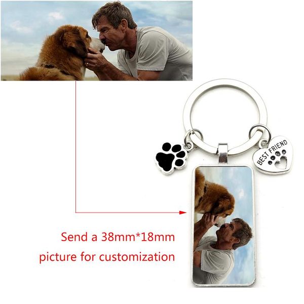 

custom diy dog p rectangle keychain i love dog glas crystal pendant mini heart keychain man girl key favorite gift qylowj