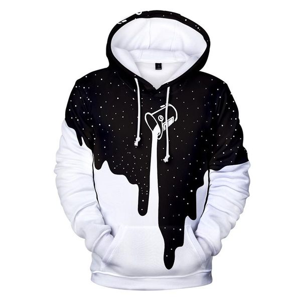 

men's hoodies & sweatshirts fashion black pouring milk starry paint bucket men hoodie 3d tie dyed women pullovers bluzy dla par cotton