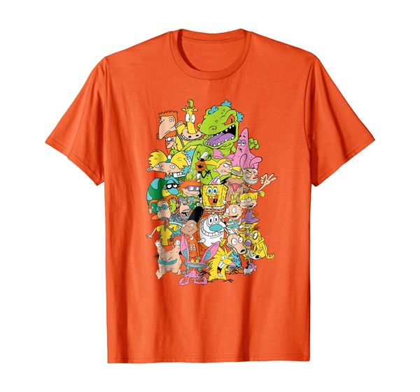 

nickelodeon complete nick 90s throwback character t-shirt, White;black