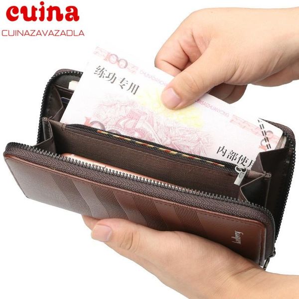 

wallets long zipper phone coin business card holder for men wallet male purse money clutch bag partmone walet brieftasche penazenka, Red;black