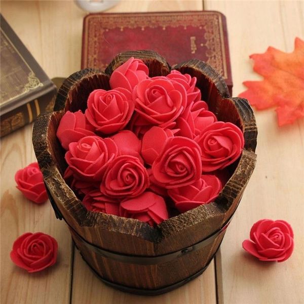 

decorative flowers & wreaths 20pcs mini pe foam rose flower head artificial handmade diy wedding festive party decoration garland