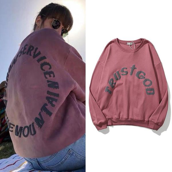 

men's hoodies & sweatshirts sunday printed street streetwear simple vintage hip hop washed mens letters long sleeve pullovers, Black