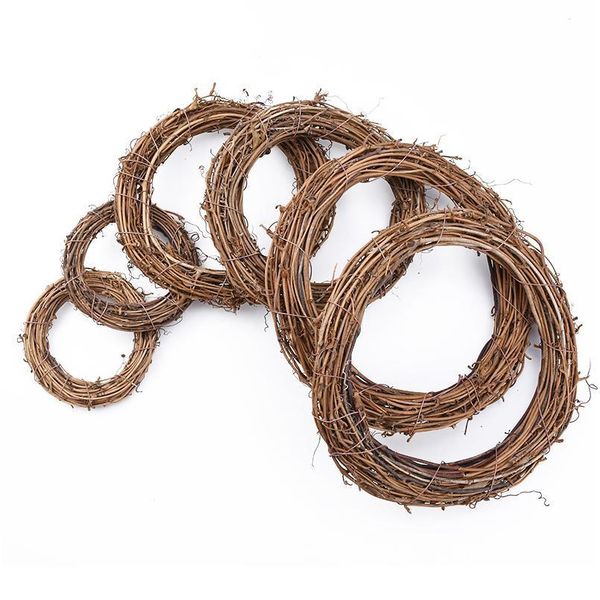

10cm/15cm/20cm rattan ring artificial flowers garland dried flower frame for home christmas decoration diy floral jllxtn
