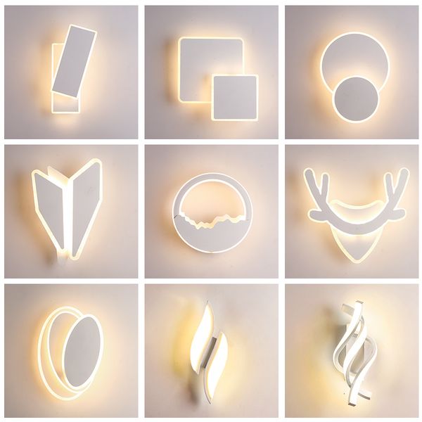 

modern led lamp for house rotation 360 degrees adjustable fourth entrance hall bedside corridor sconce inner wall light w8mi