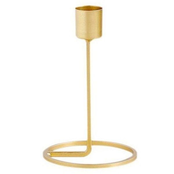 

european candle holder gold single head wrought iron candlestick romantic table decoration home jewelry wedding decoration