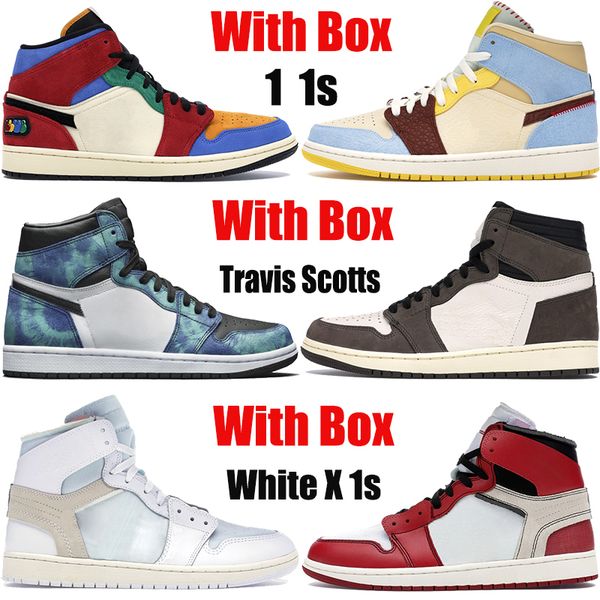 

box white x 1 1s travis scotts jumpman basketball shoes bio beige fearless blue the great tie dye turbo green men women sneakers