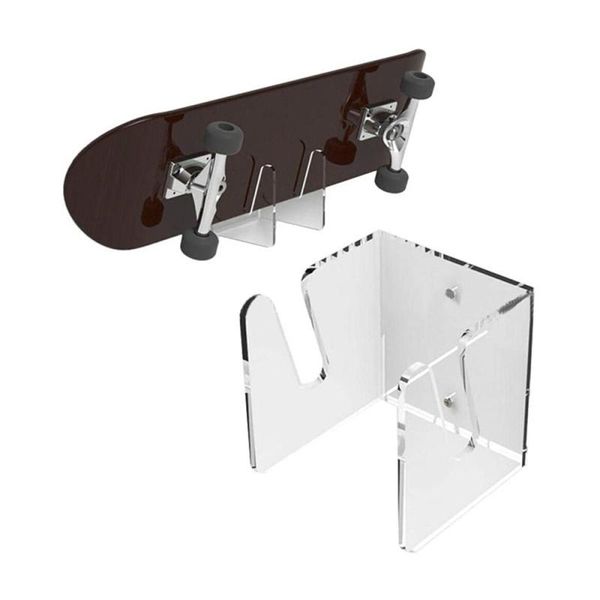 

1pc clear acrylic skateboard wall hanging storage brackets display diy home decoration