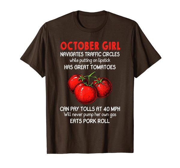 

October Girl Navigates Traffic Circles While Putting Tomato T-Shirt, Mainly pictures