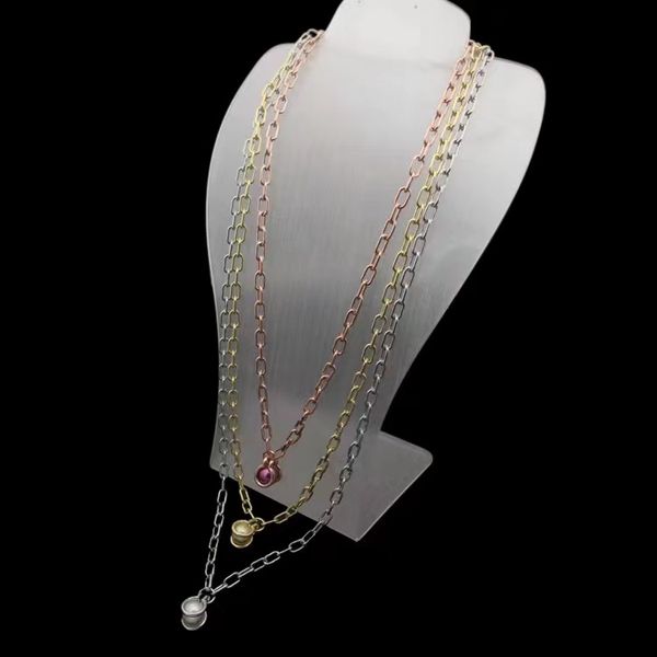 

mens necklace high end jewelry designers stainless steel sweater chain engraved pearl pendant silver rose gold womens hip hop punk custom ne