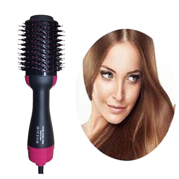 

electric hair brushes 2 in 1 professional one step dryer volumizer salon air brush negative ion straightener curler styling tool