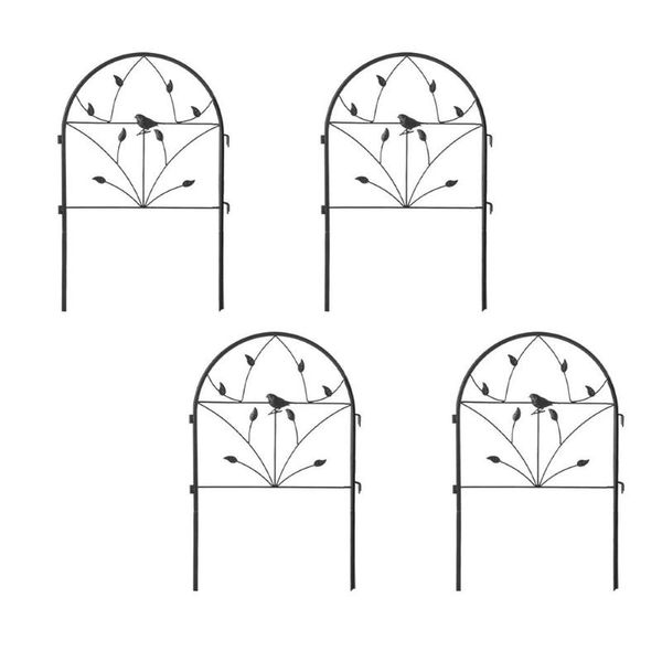 

fencing, trellis & gates 4pcs garden decorative fence wrought iron courtyard fences for border edging yard outdoor lawn decoration fencing