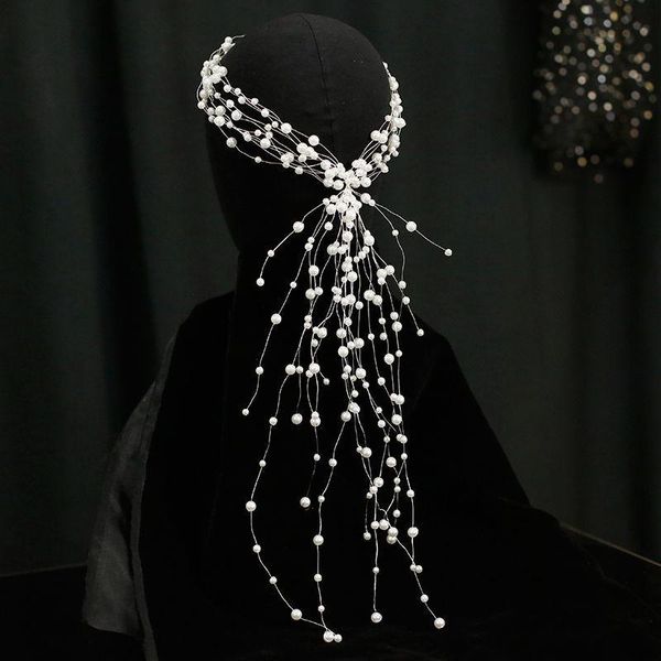 

headpieces korean style bridal headdress, handmade hair band, wreath, fringe, accessories, fairy wedding, Silver