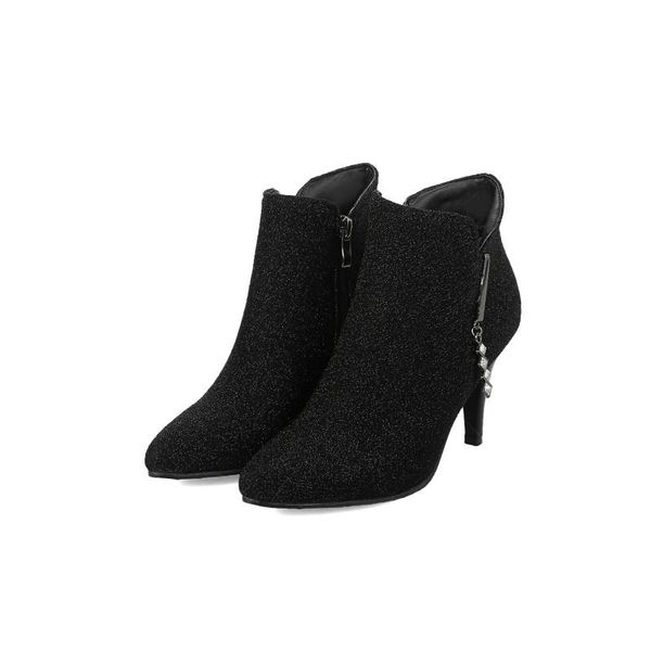 

boots plus size fashion personality short women shoes ankle for ladies woman winter, Black