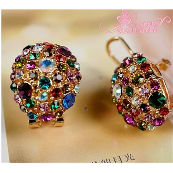 

colorful diamond lady's earings (16*20mm ) ( nnsssp, Silver