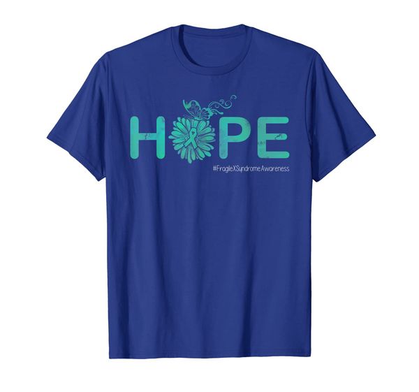 

hope butterfly ribbon fragile x syndrome awareness tshirt, White;black