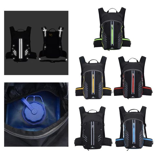 

10l hydration pack carrying backpack, water bag holder backpack with reflective strips, lightweight running backpack sack
