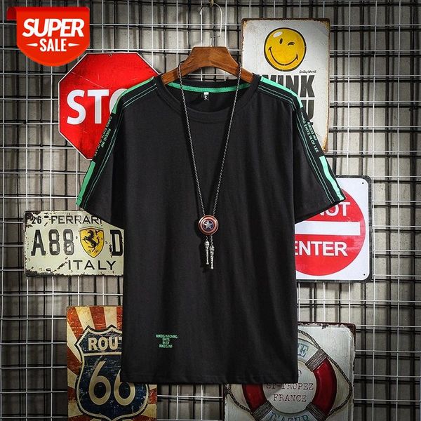 

Patchwork Printed T-Shirt 2020 Hip Hop Short Sleeve Streetwear Tops Tees Fashion Skateboards Tshirts #oI2N, White;black