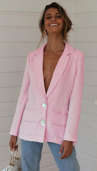 

women's suits & blazers 2021 lapel suit women's jacket zaraing loose and simple style american female coat winter, White;black