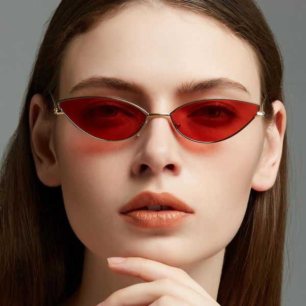 

sunglasses ladies cat eye women sun glasses alloy frame uv400 protection brand designer, White;black