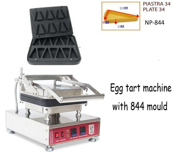 

bread makers model 844 electric 110v 220v 14pcs mini triangle egg tart shell baker maker machine commercial nonstick