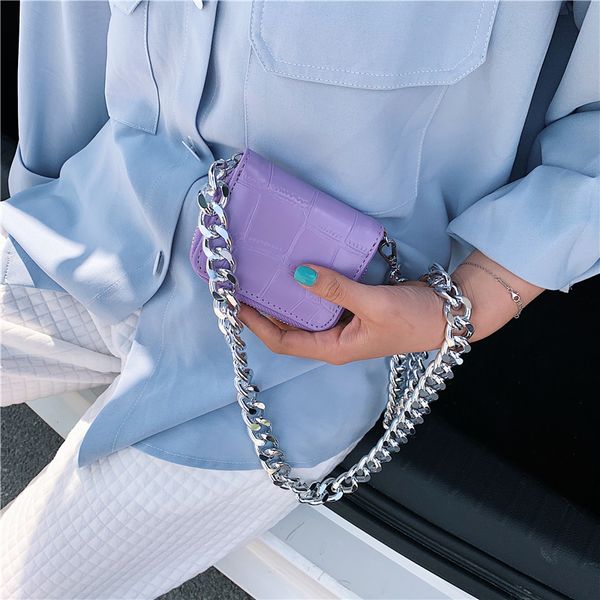

mini diagonal straddle 2020 fashion new pattern lady clutch bag shoulder belt chain women classic small square