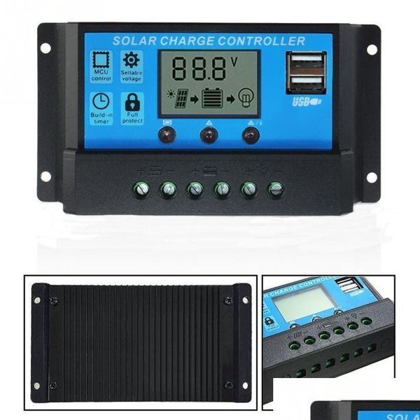 

wholesale- 10a solar panels battery charge controller 10/20/30 amps lamp regulator timer 12v 24vsolar panels battery c jlljle insyard