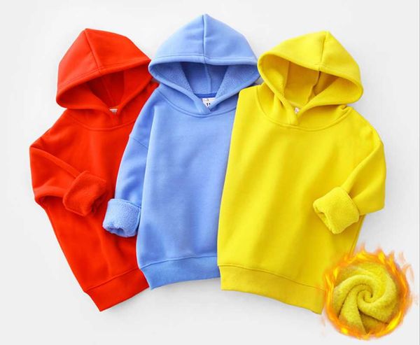 

hoodie boys' winter clothing and fleece sweaters, children's warm hooded bottoming shirts, Black