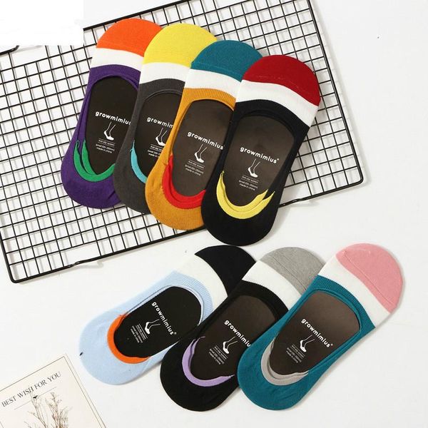 

5 pairs woman socks new silicone invisible non-slip female socks beanie summer invisible drew zapatillas de casa mujer, Black;white